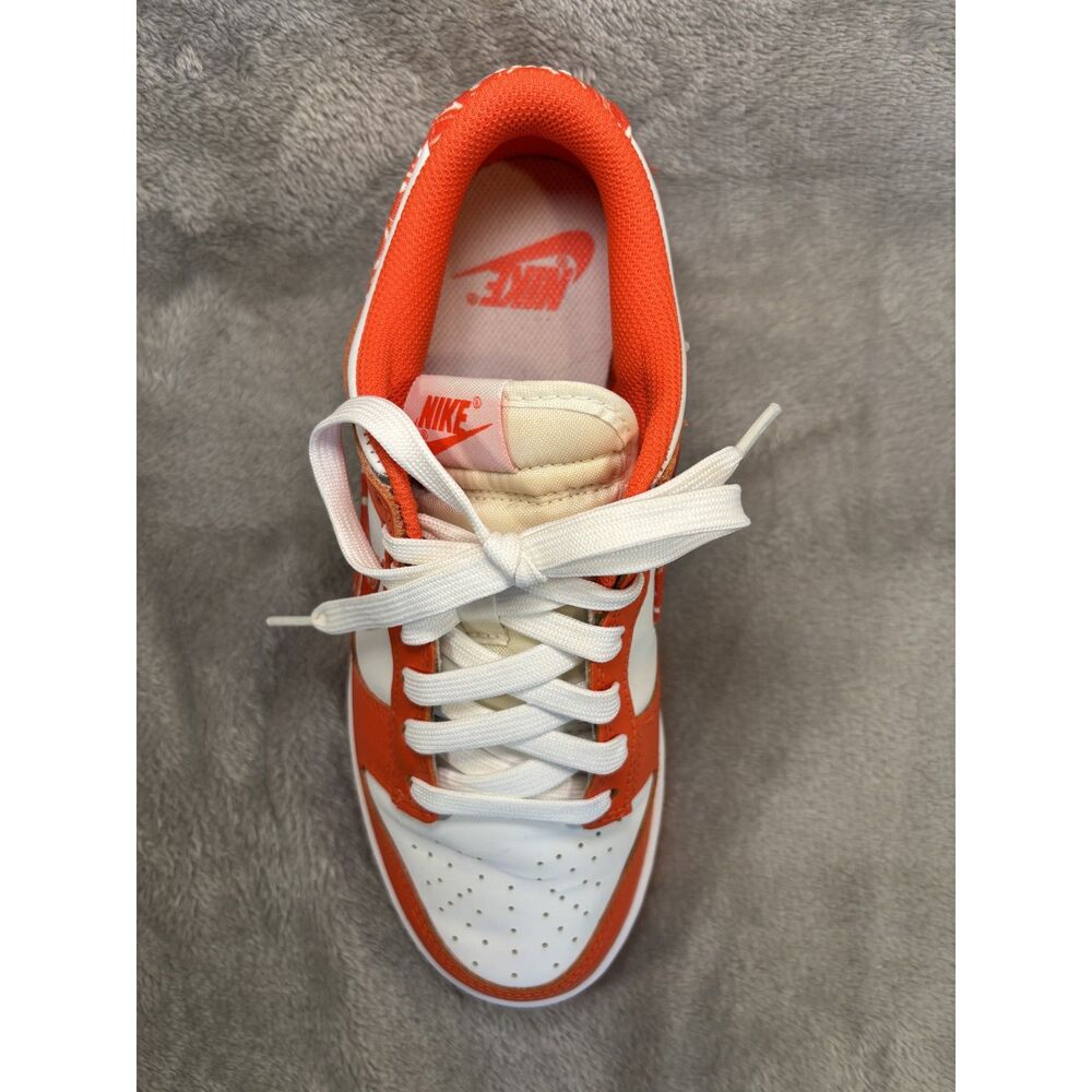Nike Dunk Low Orange Paisley Color Block Sneakers Size 8W Retro Basketball 80s - Picture 8 of 11
